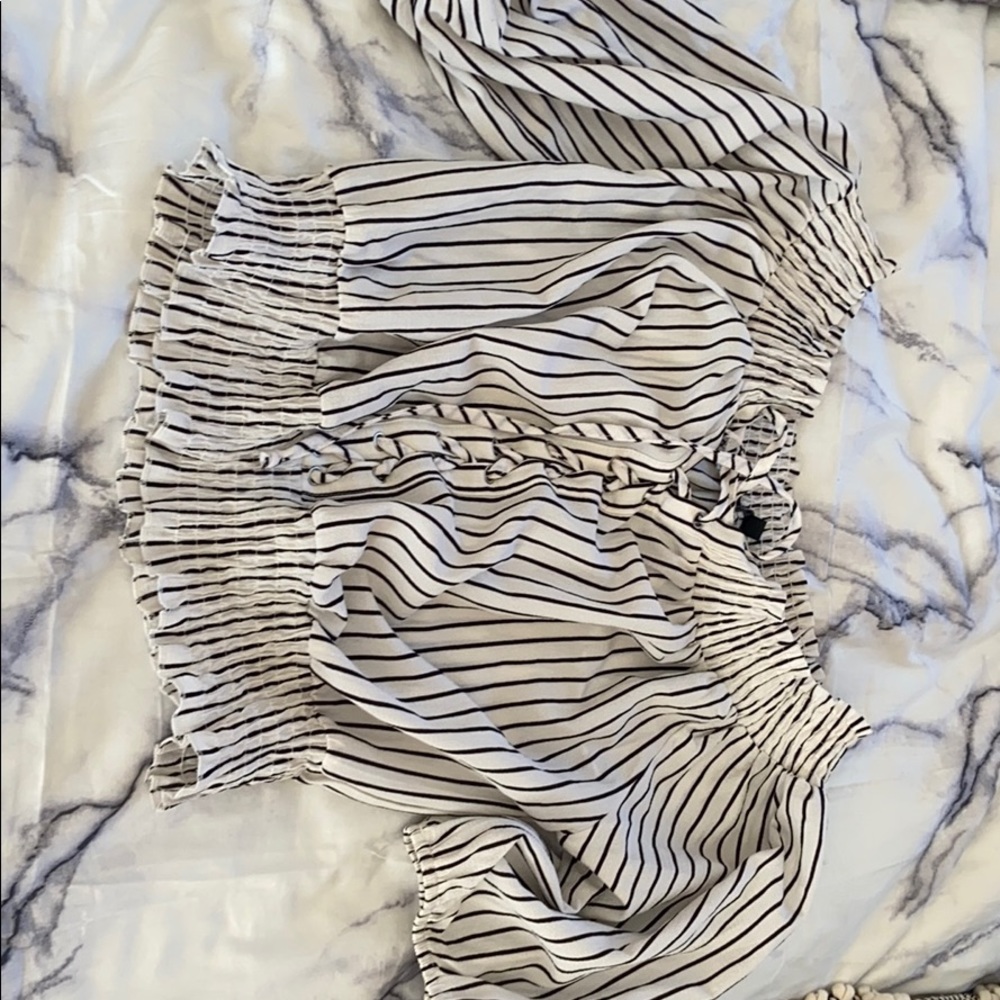 women’s ruffled off-the-shoulder top